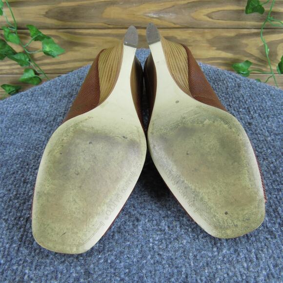 Franco Sarto Women Atrium Peep Toe Brown Leather Pump 7 Medium Gently Used 2025 - Picture 7 of 7